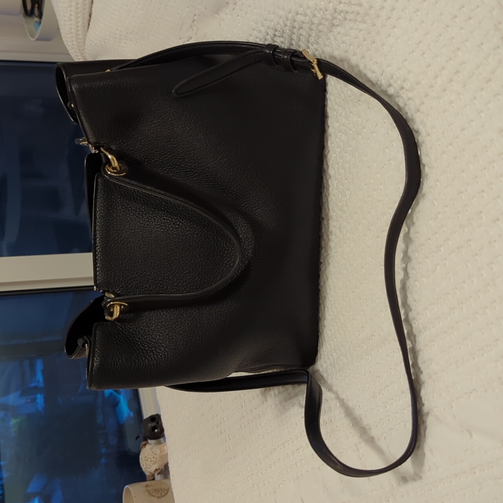 Michael Kors Black Leather Purse - Picture 1 of 3